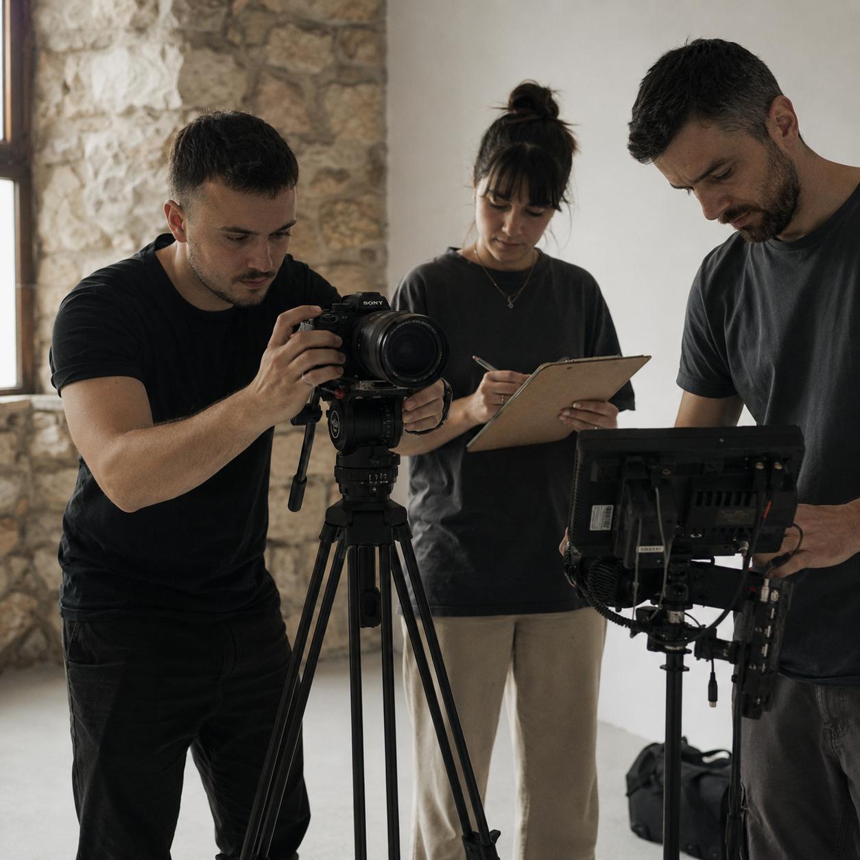 Produkcijski tim GM Media tijekom snimanja sadržaja u studiju u Mostaru